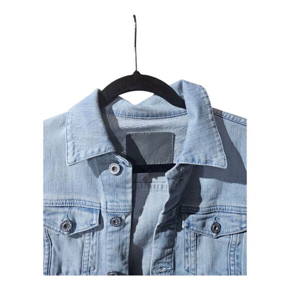 AG Adriano Goldschmied Distressed Light Denim Jacket - Size Small - Picture 3 of 8